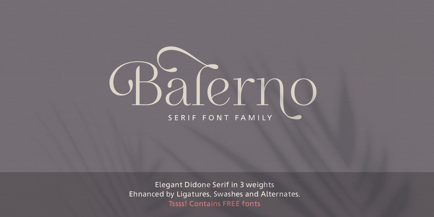 Ejemplo de fuente Balerno Serif Light